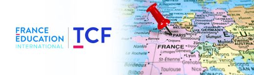 France Éducation International TCF banner with a map of France